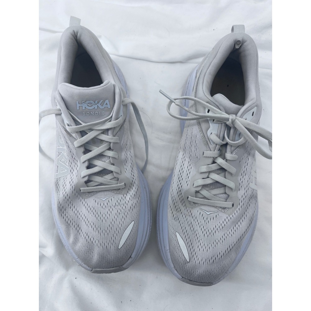 Hoka Bondi‎ 8 Womens 10B White Nimbus Cloud Running Shoes 1127952